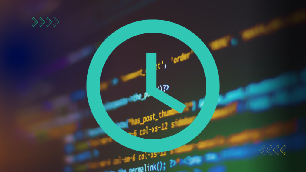 clock in front of a code